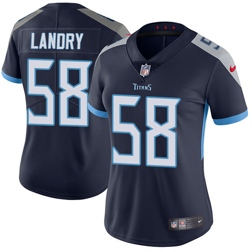 Nike Titans #58 Harold Landry Navy Blue Alternate Women's Stitched NFL Vapor Untouchable Limited Jersey - Click Image to Close